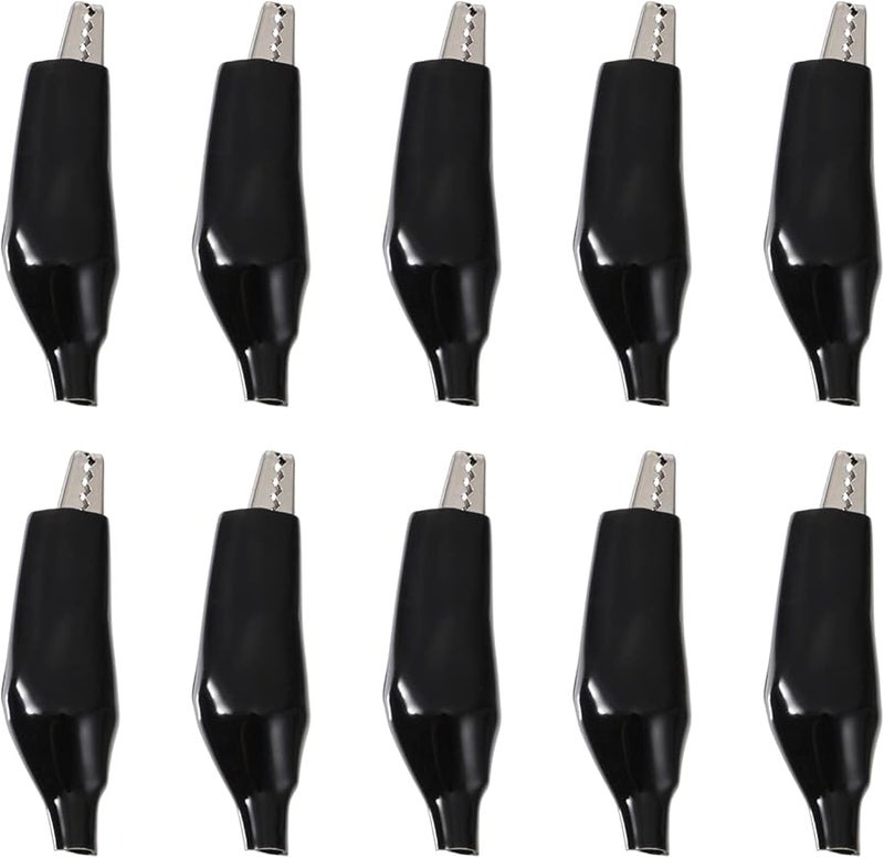 Black Alligator Clips 20pcs Electrical Battery Clamp Safety Test Cable - Image 1